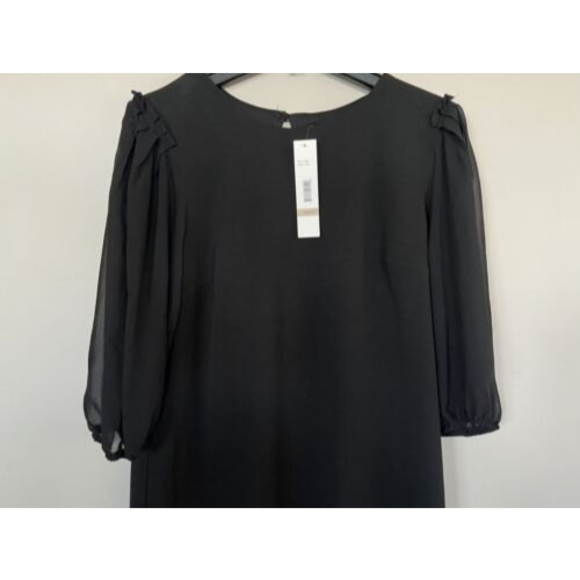 NEW Chetta B Women’s 3/4 Sleeves Midi Sheath Black Dress Size 12 - Picture 3 of 5